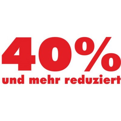 Folienbeschriftung 40% und mehr reduziert