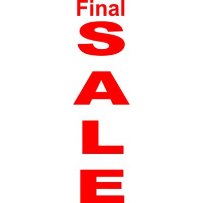 Folienbeschriftung Final Sale