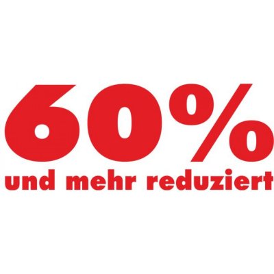 Folienbeschriftung 60% und mehr reduziert