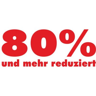 Folienbeschriftung 80% und mehr reduziert