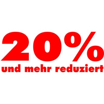 Folienbeschriftung 20% und mehr reduziert