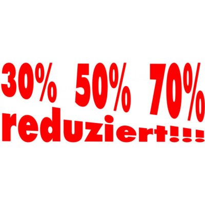 Folienbeschriftung 30% 50% 70% reduziert!!!