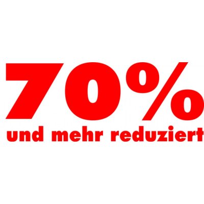 Folienbeschriftung 70% und mehr reduziert