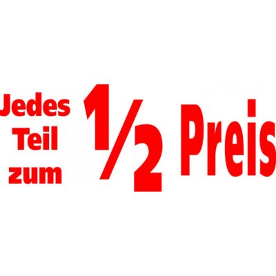 Folienbeschriftung Jedes Teil zum 1/2 Preis