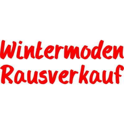 Folienbeschriftung Wintermoden Rausverkauf