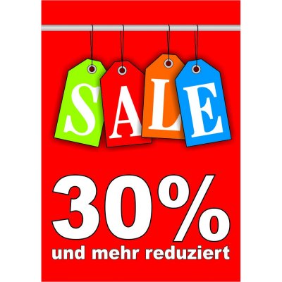Plakat Sale - 30% und mehr reduziert