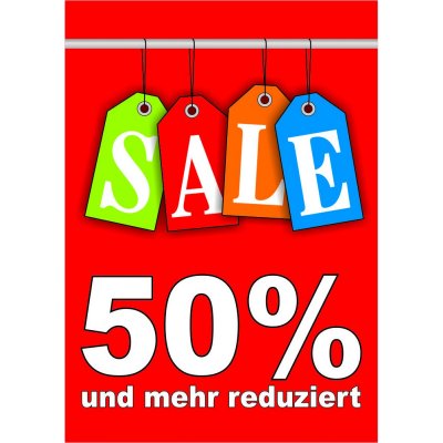 Plakat Sale - 50% und mehr reduziert