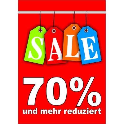 Plakat Sale - 70% und mehr reduziert