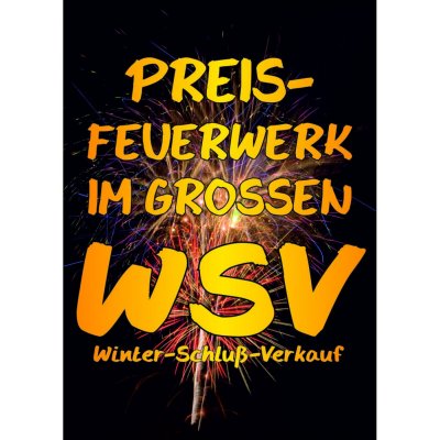Plakat Preisfeuerwerk in grossen WSV