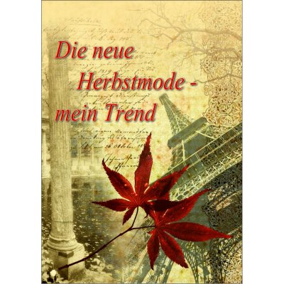 Plakat Die neue Herbstmode - mein Trend