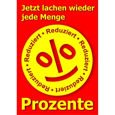 Plakat Jetzt lachen wieder jede Menge Prozente