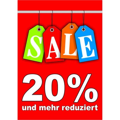 Plakat Sale - 20% und mehr reduziert