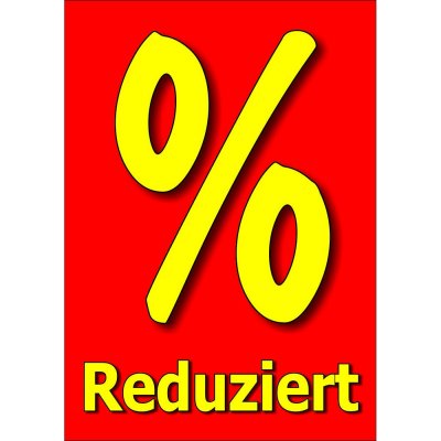 Plakat % reduziert