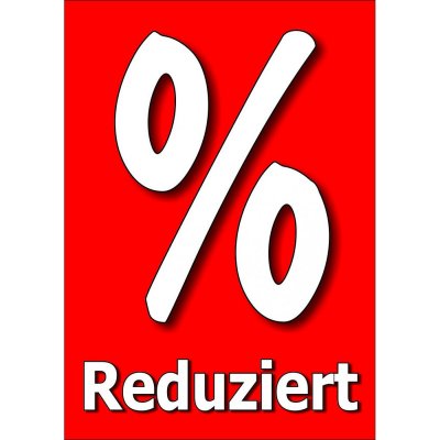 Plakat % reduziert