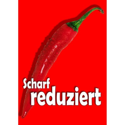 Plakat Scharf reduziert