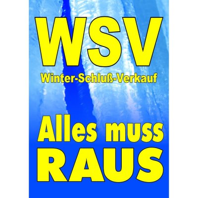 Plakat Winter-Schluß-Verkauf - Alles muss Raus