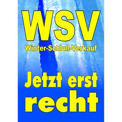 Plakat Winter-Schluß-Verkauf - Jetzt erst recht