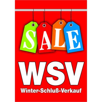 Plakat Winter-Schluß-Verkauf - Sale