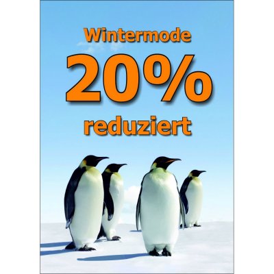 Plakat Wintermode 20 Prozent reduziert