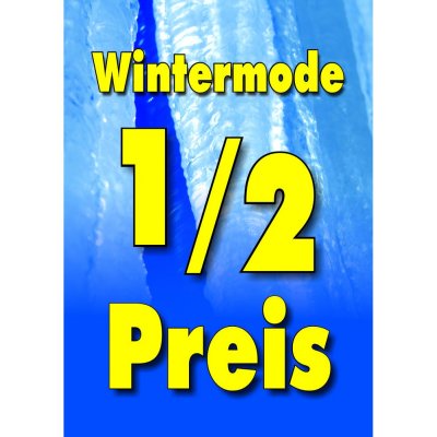 Plakat Wintermode halber Preis