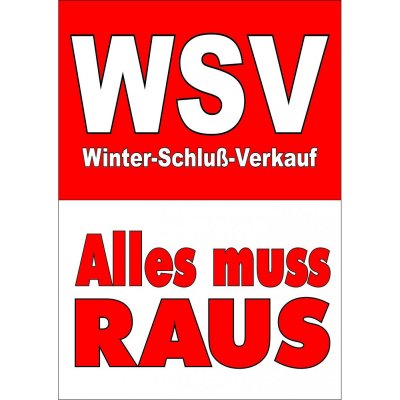 Plakat Winter-Schluß-Verkauf - Alles muss Raus