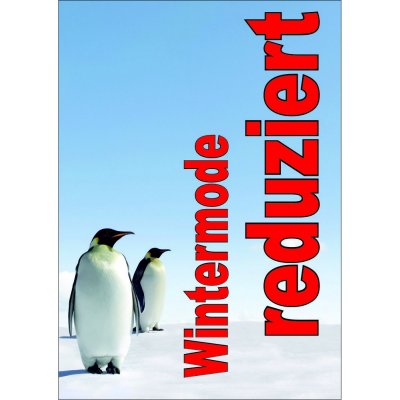 Plakat Wintermode reduziert