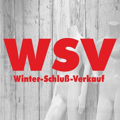 Folienbeschriftung WSV Winter-Schlu-Verkauf 90 cm lang, Farbe Rot