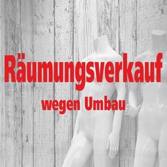 Folienbeschriftung R�umungsverkauf wegen Umbau 200 cm...