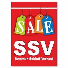 Plakat Sommer-Schluß-Verkauf - Sale DIN A1 