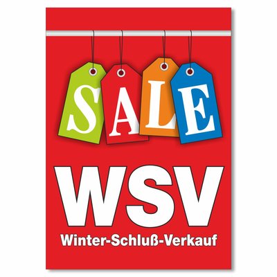 Plakat Winter-Schluß-Verkauf - Sale
