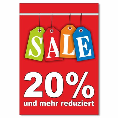 Plakat Sale - 20% und mehr reduziert