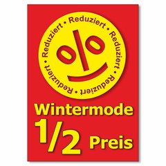 Plakat Wintermode 1/2 Preis