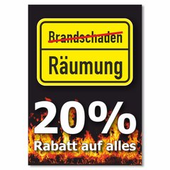 Plakat Brandschaden - Jedes Teil 20% reduziert