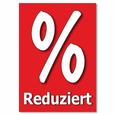 Plakat % reduziert DIN A0 ( 841 x 1189 )