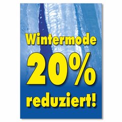 Plakat Wintermode 20 Prozent reduziert