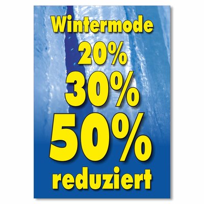 Plakat Wintermode 20% - 30% - 50% DIN A1 (594 x 841 )