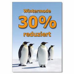 Plakat Wintermode 30 Prozent reduziert DIN A1 (594 x 841 )