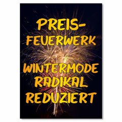 Plakat Preisfeuerwerk - Wintermode radikal reduziert