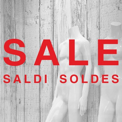 Folienbeschriftung Sale Saldi Soldes